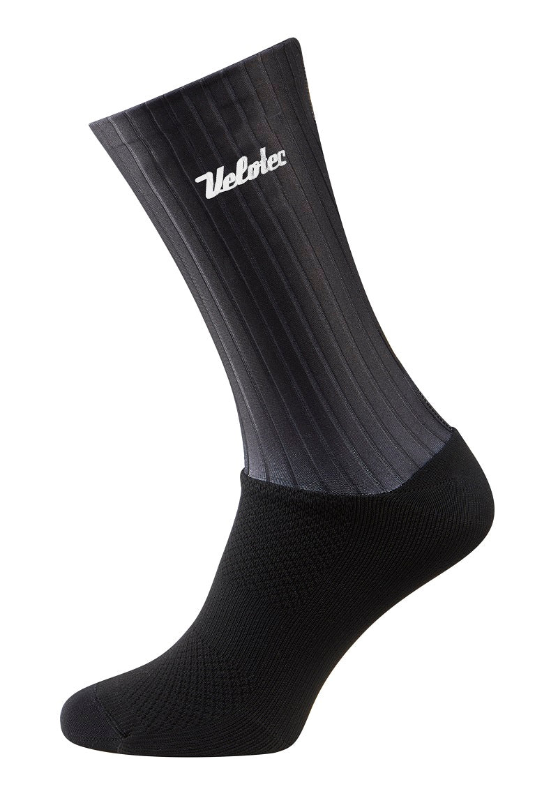 Calcetines Aero-sock ciclismo caña alta Black ULEVEL