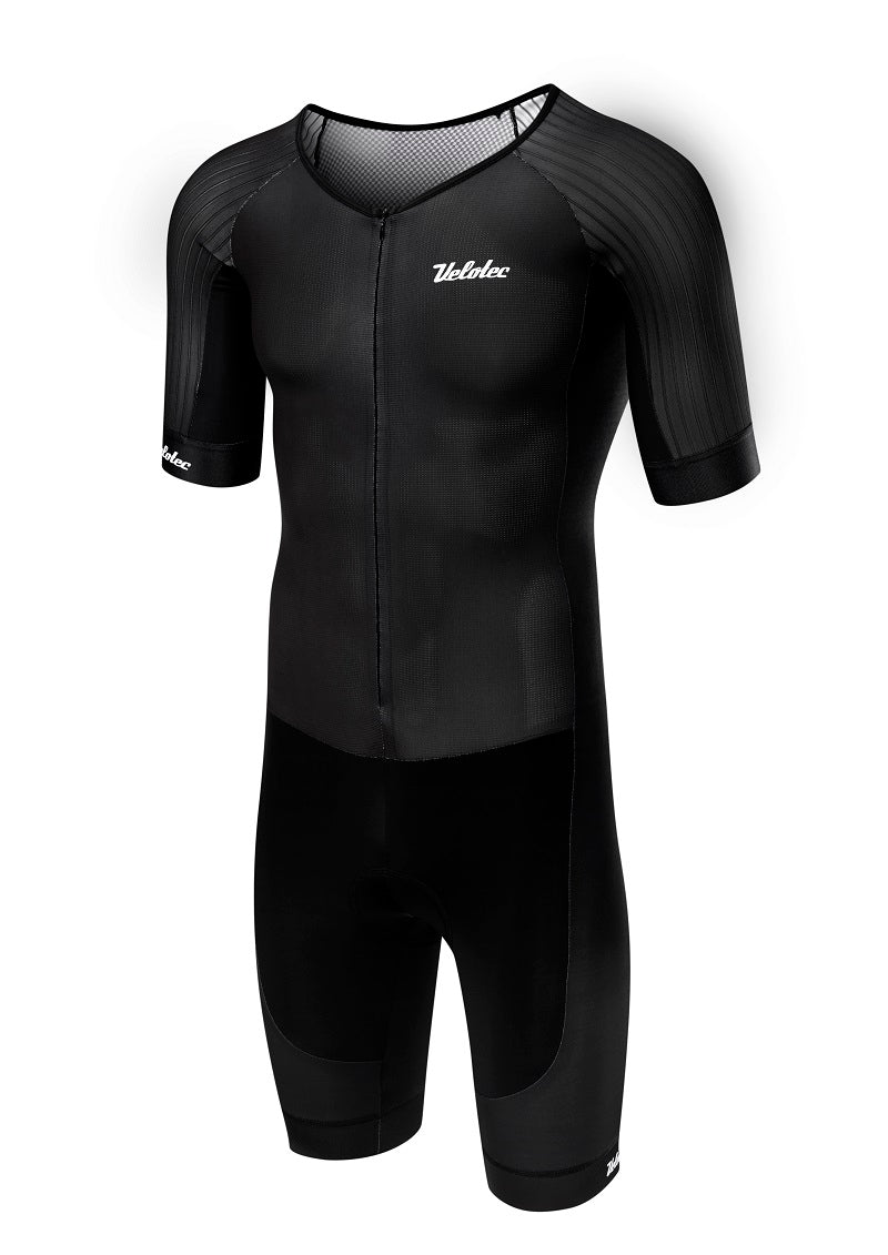 Mens Elite AERO Short Sleeve Tri suit pockets